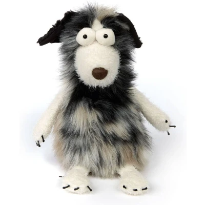 Afbeelding van sigikid BeastsTown 39735 Pluche dier voor meisjes en jongens om te verzamelen, cadeau geven, spelen, knuffelen, kinderen volwassenen, van 3 tot 99 jaar, beige, wit, zwart, hond,