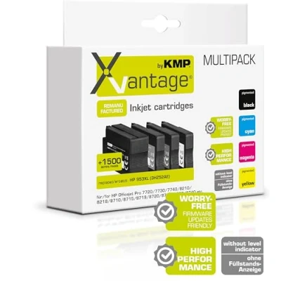 Afbeelding van Xvantage Inktcartridge vervangt HP 953XL, L0S70AE, F6U16AE, F6U17AE, F6U18AE Compatibel Combipack Zwart, Cyaan, Magenta, Geel 1747,4085