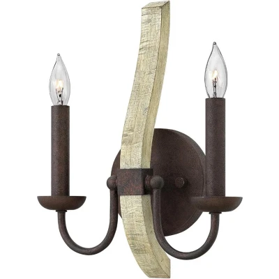 Afbeelding van Hinkley LED Wandlamp Middlefield 2X E14 Max 60W Iron Rust