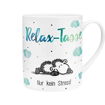 Afbeelding van Sheepworld 45755 Relax mok &quot;Relax alleen geen stress&quot;, meerkleurig, 60 cl