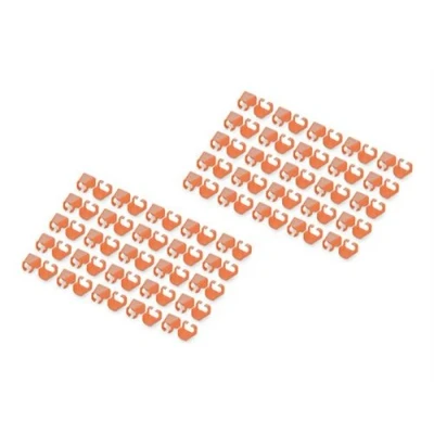 Image de DIGITUS Clips de codage couleur câble pour raccordement orange (pack 100)
