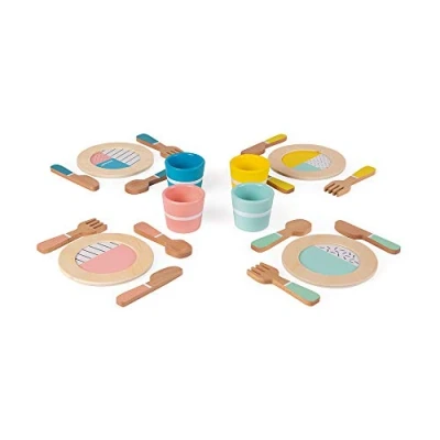 Afbeelding van Janod IN THE Kitchen Tableware Miniaturen voor kinderen, Maat: One Size, Multi coloured