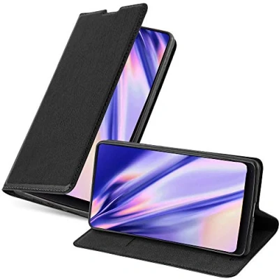 Afbeelding van Cadorabo Hoesje geschikt voor Xiaomi Mi MIX 2 in ZWARTE NACHT Beschermhoes met magnetische sluiting, standfunctie en kaartvakje Book Case Cover Etui