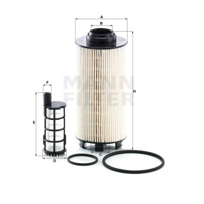 Afbeelding van MANN Filter PU 8010/1 2 x Brandstoffilter insert Met pakking MERCEDES BENZ: ATEGO 3