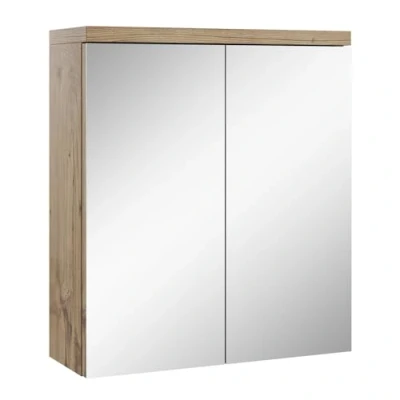 Afbeelding van Badplaats Spiegelkast Toledo 60 x 20 cm Kastanje Eiken Badkamerkast Badkamer