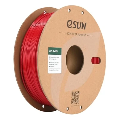 Afbeelding van eSUN PLA+ filament 1,75 mm, ePLA+HS 3D printer, hoge snelheid, precisie, afmetingen +/ 0,03 spoel van 1 kg, sneller PLA voor printers, donkerrood