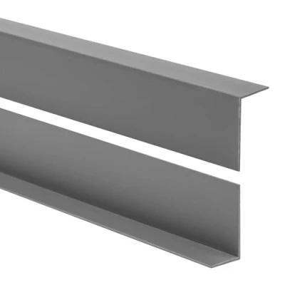 Afbeelding van Quest Pvc randbeschermingshoek, zonder plakband, hoeklijst en hoekbescherming, 50 x 20 mm, 200 cm, donkergrijs