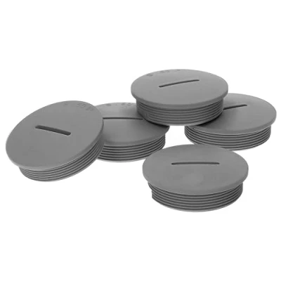 Afbeelding van Kalitec G4520200 M20 5 stuks ronde afdekstoppen, kunststof, grijs, diameter 26 mm, M20, stofdicht, waterdicht, IP65