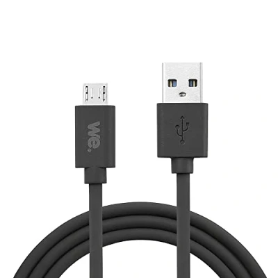 Afbeelding van WE USB kabel / micro USB, siliconen, 2 m, zwart