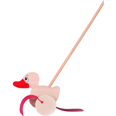 Afbeelding van Goki Houten Stokroller Eend 17cm