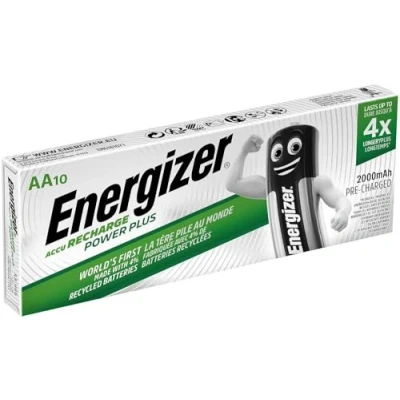 Image de Pile rechargeable Power Plus HR6/AA 2000mAh Lot de 10 Energizer