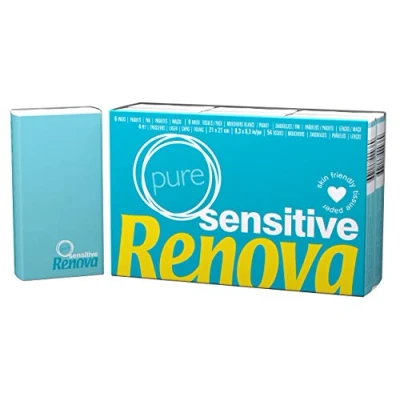 Afbeelding van Renova Sensitive Pure zakdoeken 6 verpakkingen witte (200072942)