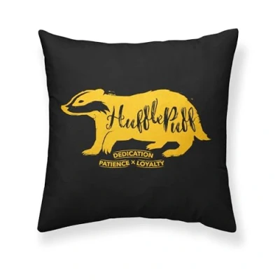 Afbeelding van Kussenhoes Harry Potter Hufflepuff Zwart 50 x cm