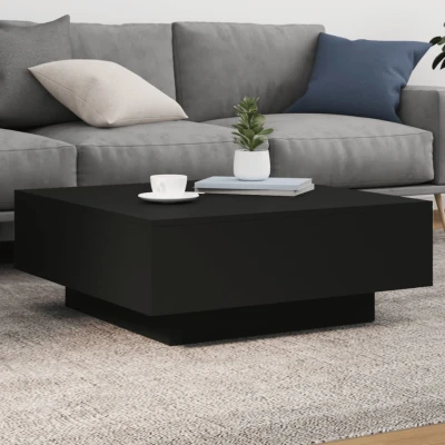 Afbeelding van Salontafel 80x80x31 cm spaanplaat zwart