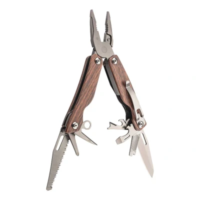 Afbeelding van Herbertz Multitool Holzoptik 16,2 Cm Rvs Zilver/bruin 2 delig