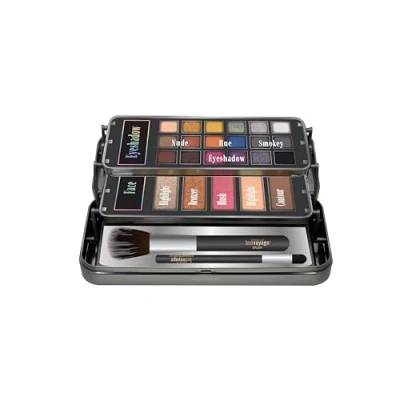 Afbeelding van bonvoyage Hello Beautiful, professionele make upset met oogschaduw, bronzer, blush, fixeerpoeder en wenkbrauwpotlood, inclusief accessoires