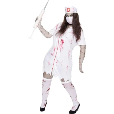 Afbeelding van FUNIDELIA Zombie Verpleegster Kostuum voor vrouwen Maat: XXL