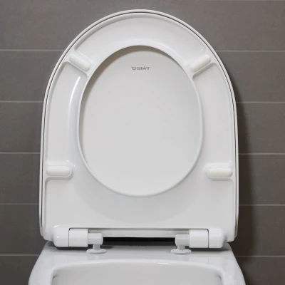 Afbeelding van Duravit DuraStyle Basic WC zitting 37.3x43x4.3cm met softclose Kunststof wit Glanzend
