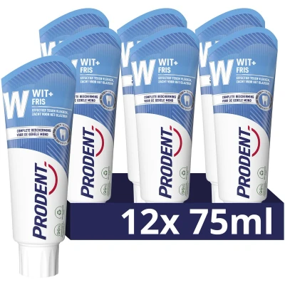 Afbeelding van Prodent Tandpasta Wit + Fris met Pro Zinc Technologie 12 x 75 ml