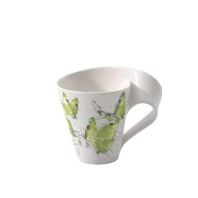Afbeelding van Villeroy &amp; Boch NewWave Caffè Koffiemok &quot;Donkergroene Braamstruik&quot;, 300 ml, Hoogte: 11 cm, Premium Porselein, Sinopel