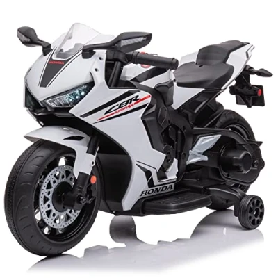 Afbeelding van Turbo Challenge Honda CBR1000RR 12 Volt motorfiets elektrisch voertuig Wit