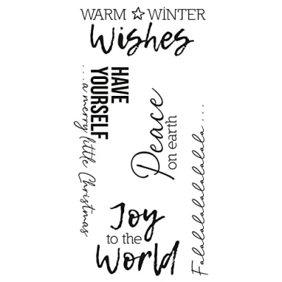 Afbeelding van Sizzix Clear Stamps by Olivia Rose Festive Sentiments #1 (5pcs) (664937) (DISCONTINUED)