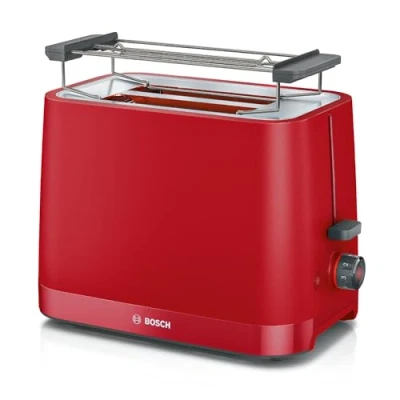 Image de Grill pain 2 fentes 950w rouge Bosch TAT3M124
