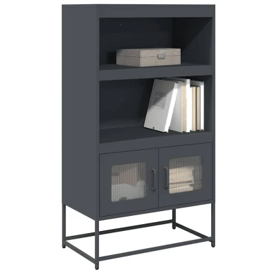 Afbeelding van vidaXL Hoge kast 68x39x123 cm staal antracietkleurig