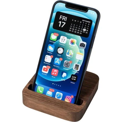 Afbeelding van Oakywood Telefoonstandaard OakyBlocks Walnut