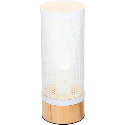 Afbeelding van Tafellamp Rond Diffuus licht Wit/ Hout