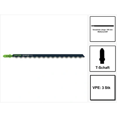 Afbeelding van Festool Decoupeerzaagblad S 155/W VE=3