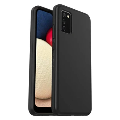 Afbeelding van OtterBox Sleek Series hoesje voor Galaxy A02s, schokbestendig, valbestendig, ultradun, beschermende, getest volgens militaire standaard, Zwart, Geen Retailverpakking