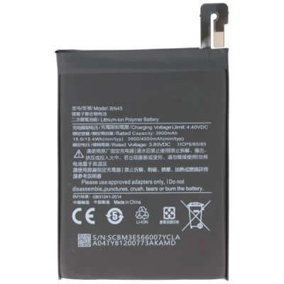 Afbeelding van Batterij geschikt voor Xiaomi Redmi Note 5, Li Polymer, 3.85V, 3900mAh, 15.0Wh, ingebouwd, zonder gereedschap