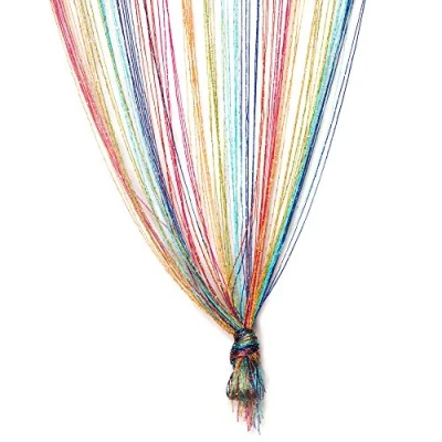 Afbeelding van TRIXES Veelkleurige Dauwdruppels, touwgordijn, perfect als vliegenscherm, volledige grootte 90 cm x 200