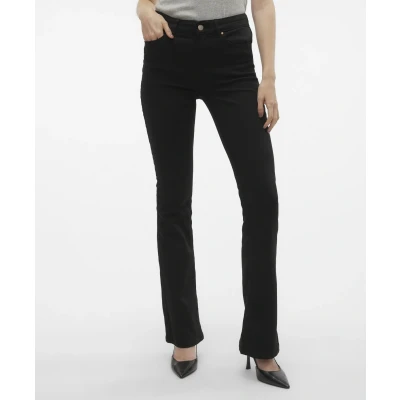 Afbeelding van VERO MODA Flared Jeans Flash Zwart dessin L30