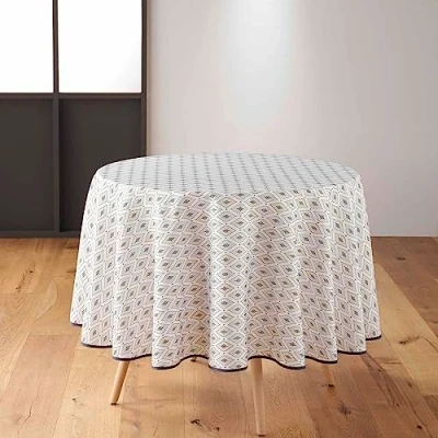 Afbeelding van douceur d&#039;intérieur, Rond tafelkleed (diameter 180 cm) Oricia, bedrukt polyester
