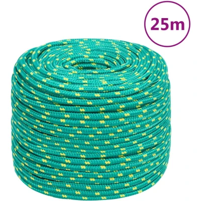 Afbeelding van vidaXL Boottouw 6 mm 25 m polypropyleen groen