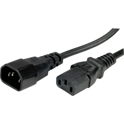 Afbeelding van VALUE stroomverlengkabel, IEC 320 C14 C13, zwart, 0,5 m
