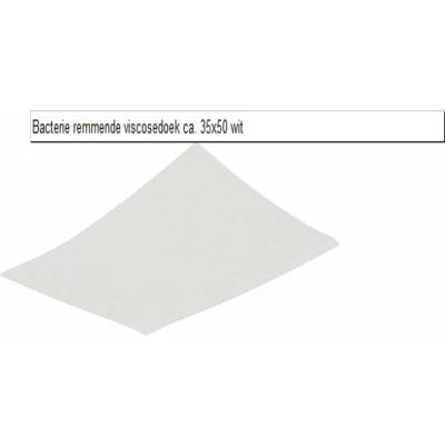 Afbeelding van Bacterie remmende viscosedoek ca. 35x50 à 25 stuks wit