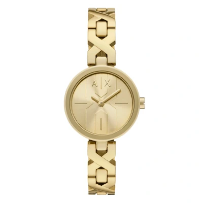 Afbeelding van Armani Exchange Dames Horloge 32 mm Goudkleurig