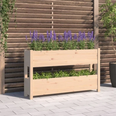 Afbeelding van Plantenbak 112x25x66 cm massief grenenhout