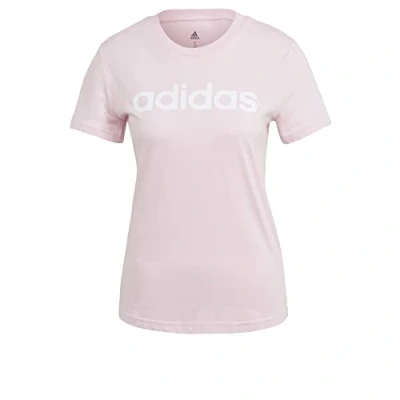 Afbeelding van adidas Sportswear W LIN T Tshirt print, Dames, Maat: XS, Clear pink/white