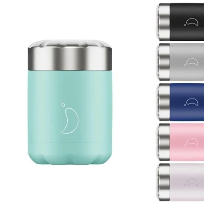 Afbeelding van Chilly&#039;s Voedselcontainer, herbruikbare voedselcontainers van hoogwaardig roestvrij staal, dubbelwandig geïsoleerd om levensmiddelen warm of koud te houden, pastel groen, 300 ml