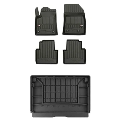 Afbeelding van M MOTOS Rubberen vloermatten en kofferbakmat set voor Citroën C3 Aircross sinds 2017 Verbeter je reiscomfort met antislipmat 3D auto alle weersomstandigheden,