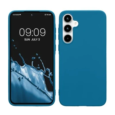 Afbeelding van kwmobile telefoonhoesje geschikt voor Samsung Galaxy A35 Hoesje smartphone Back cover in Caribisch blauw