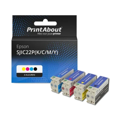 Afbeelding van Huismerk Epson SJIC22P(K/C/M/Y) Inktcartridge 4 kleuren Voordeelbundel