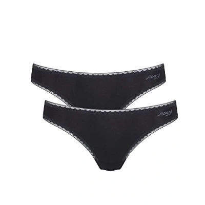 Afbeelding van Sloggi Women GO Brazil (2 pack) dames slip zwart Maat: XS