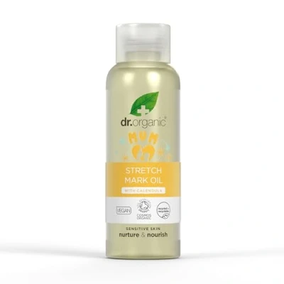 Afbeelding van Dr. Organic Calendula striae olie, zwangerschap, veganistisch, vermindert het uiterlijk van striae, droge huid, dierproefvrij, parabenen en SLS, biologisch gecertificeerd, 100 ml