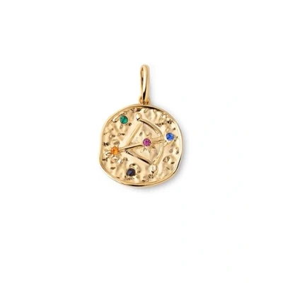 Afbeelding van SINGULARU hanger Zodiac Organic Colours van 18kt verguld zilver te combineren met halsketting sieraden voor dames, goudkleurig
