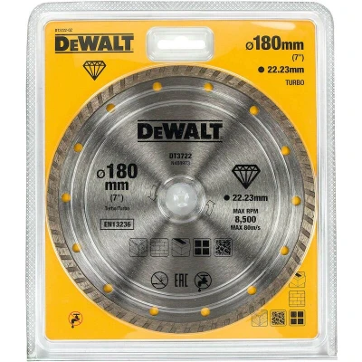 Image de DEWALT DT3722 QZ disque diamanté turbo Ø180mm/22.2mm universel